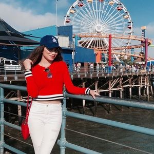 Urban Outfitters cute orange cropped top